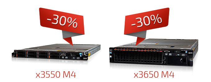 Распродажа серверов x3650 и x3550 M4